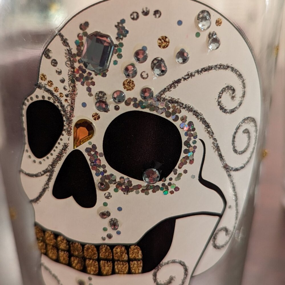 Dia de los Muertos (Day of the Dead) Halloween 20 oz. Glasses - Bedazzled Skulls
